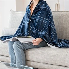 Odeja s šalom iz flanele in šerpe