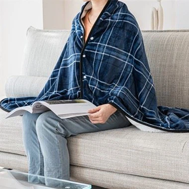 Odeja s šalom iz flanele in šerpe